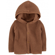 CARTER'S Svetr s kapucí Brown neutrál 3m CARTER'S Svetr s kapucí Brown neutrál 3m