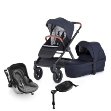 PETITE&MARS Kočárek 2v1 Trails Anthracite Blue + KIDDY Evoluna i-size 2 Grey Melange Icy Grey PETITE&MARS Kočárek 2v1 Trails Anthracite Blue + KIDDY Evoluna i-size 2 Grey Melange Icy Grey
