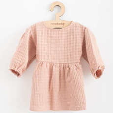 Kojenecké mušelínové šaty New Baby Comfort clothes růžová Kojenecké mušelínové šaty New Baby Comfort clothes růžová