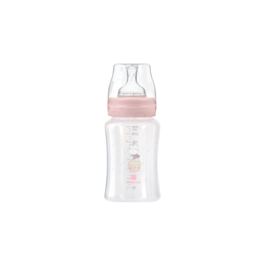 Kojenecká láhev 240ml 3m+ Hippo Dreams Pink