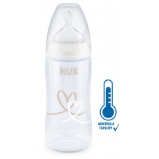 NUK FC+ láhev s kontrolou teploty 300 ml - bílá NUK FC+ láhev s kontrolou teploty 300 ml - bílá