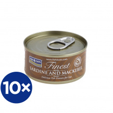 10x FISH4CATS Konzerva pro kočky Finest sardinka s makrelou 70 g 10x FISH4CATS Konzerva pro kočky Finest sardinka s makrelou 70 g