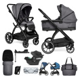 MUUVO SET Kočárek 4v1 Trick Iron graphite + CYBEX Aton B2 i-Size