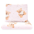 Oboustranný Set z Velvet do kočárku New Baby Love Teddy Bear pink