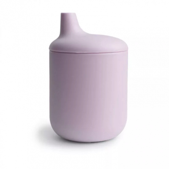 MUSHIE  Silikonový pohárek s náustkem - Soft Lilac 