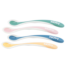 NUBY Lžička krmicí termo 4 ks, 3m+, mix barev NUBY Lžička krmicí termo 4 ks, 3m+, mix barev