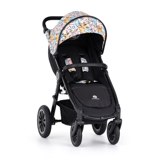 PETITE&MARS Kočárek Street+ Air Black Limited 100 Faces