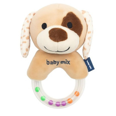 Dětské plyšové chrastítko Baby Mix pejsek hnědý Dětské plyšové chrastítko Baby Mix pejsek hnědý