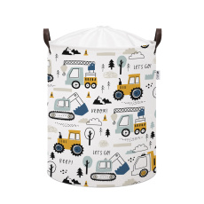 Sipo Koš na hračky se šňůrkou, skládací bavlněný / 43 l, Mini Trucks Sipo Koš na hračky se šňůrkou, skládací bavlněný / 43 l, Mini Trucks