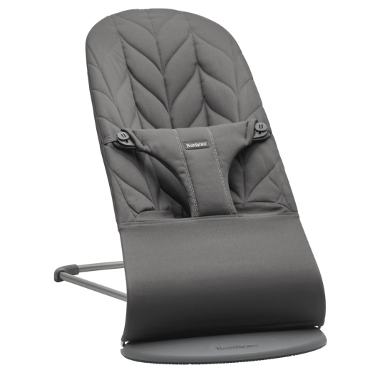 BABYBJÖRN Lehátko Bliss Anthracite Petal Woven, tmavě šedá konstrukce