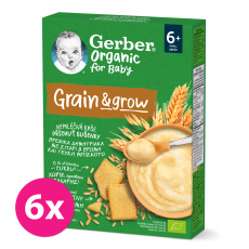 6x GERBER Organic Kaše nemléčná s příchutí sušenky 200 g 6x GERBER Organic Kaše nemléčná s příchutí sušenky 200 g