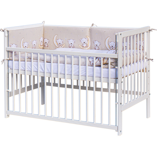 Scarlett Dětská postýlka s kompletní výbavou Scarlett 120 x 60 cm - Toro - béžová Scarlett Dětská postýlka s kompletní výbavou Scarlett 120 x 60 cm - Toro - béžová