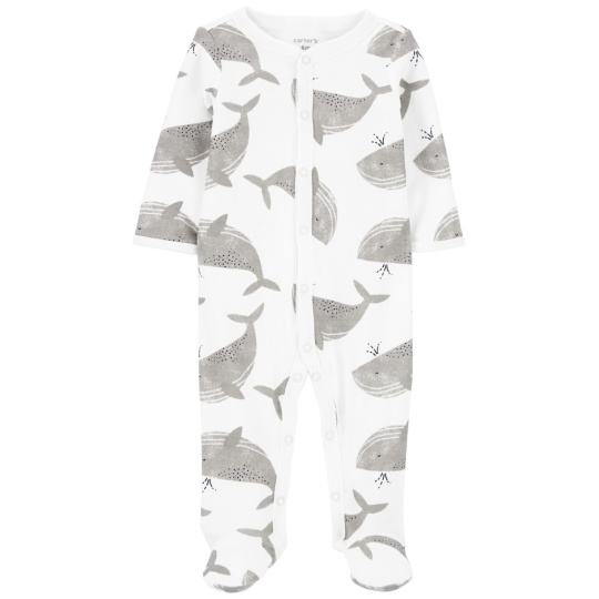 CARTER'S Overal na druky Sleep&Play Grey Whale neutrál 3m