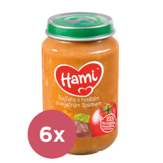 6x HAMI Rajčata s hovězím a brambory (200 g) - maso-zeleninový příkrm
