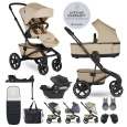 EASYWALKER SET Kočárek 4v1 Jimmey Sand Taupe XXL RWS + CYBEX Aton B2 i-Size