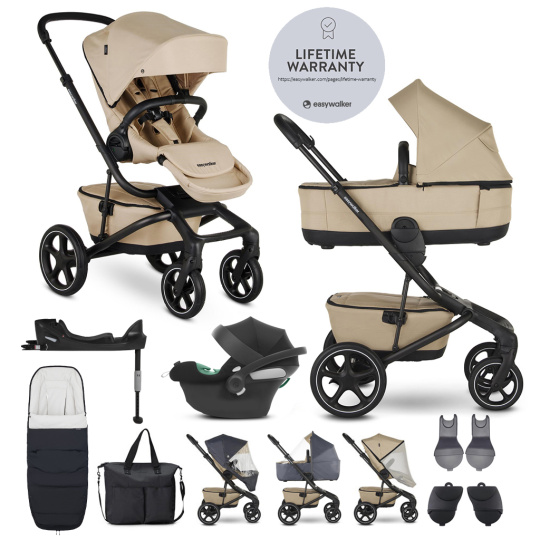 EASYWALKER SET Kočárek 4v1 Jimmey Sand Taupe XXL RWS + CYBEX Aton B2 i-Size