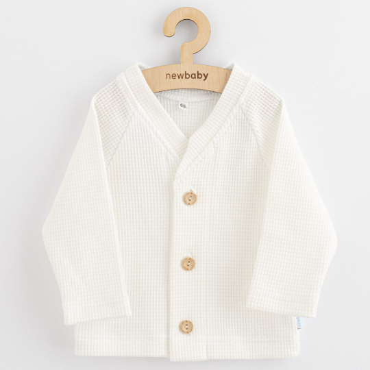 Kojenecký kabátek na knoflíky New Baby Luxury clothing Oliver bílý