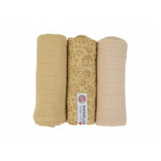 LODGER Swaddler Flower Tribe 3balení 70 x 70 cm Sand LODGER Swaddler Flower Tribe 3balení 70 x 70 cm Sand