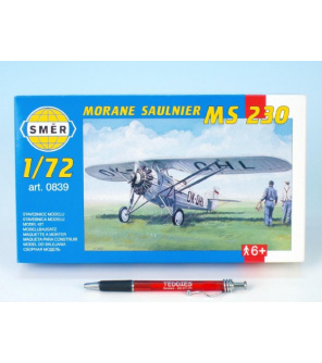Model Morane Saulnier MS 230 9,4x14,6cm v krabici 25x14,5x4,5cm Model Morane Saulnier MS 230 9,4x14,6cm v krabici 25x14,5x4,5cm