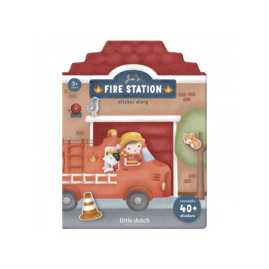 Knížka se samolepkami Hasičská stanice Jim