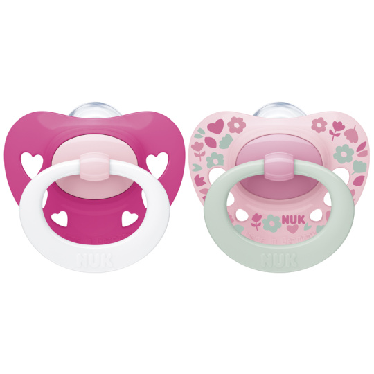 NUK Dudlík Signature 6-18m box dívka 2 ks