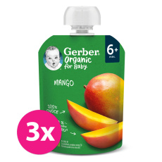 3x GERBER Organic Kapsička mango 90 g​