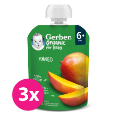 3x GERBER Organic Kapsička mango 90 g 3x GERBER Organic Kapsička mango 90 g