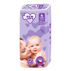 Dětské jednorázové pleny New Love Premium comfort 4 MAXI 7-18 kg 44 ks