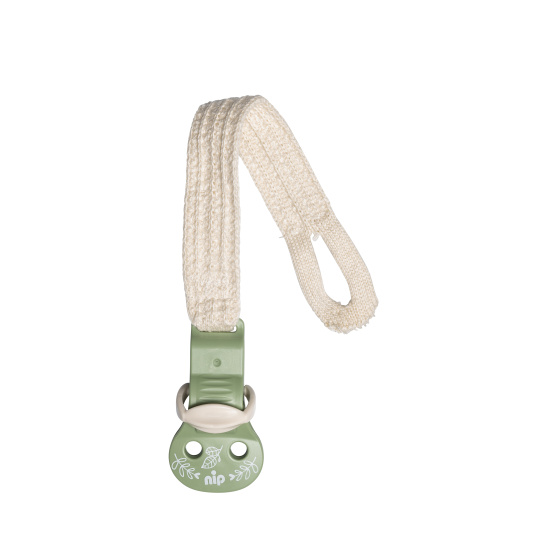 NIP NATURE line klip na šidítko, 0m+, Green NIP NATURE line klip na šidítko, 0m+, Green