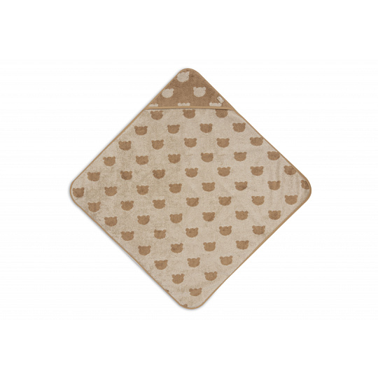 Osuška s kapucí froté 75x75 cm Jacquard Teddy Bear