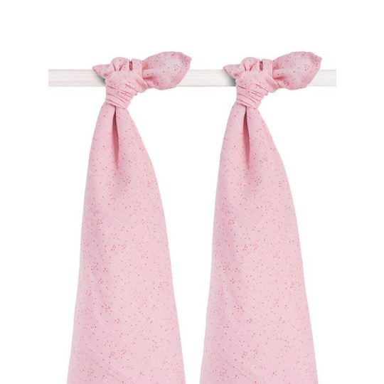 Hydrofilní osušky 2 ks Duo Mini dots blush pink
