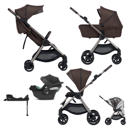 ANEX SET Kočárek kombinovaný IQ Teddy premium + CYBEX Aton B2 i-Size + základna