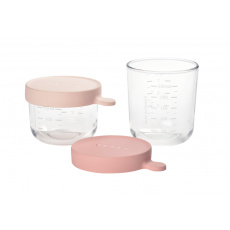 Kelímek na jídlo skleněný 2ks 150ml / 250ml Old Pink Kelímek na jídlo skleněný 2ks 150ml / 250ml Old Pink