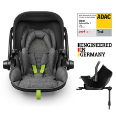 KIDDY Autosedačka Evoluna i-size 2 + Isofix základna 40-83cm Stone Grey Mel.-Flash Green BZP KIDDY Autosedačka Evoluna i-size 2 + Isofix základna 40-83cm Stone Grey Mel.-Flash Green BZP