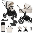 MUUVO SET Kočárek 4v1 Quick 4.0 Desert sand set + CYBEX Aton B2 i-Size + základna