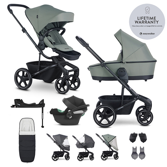 EASYWALKER SET Kočárek 4v1 Harvey⁵ Agave Green XXL RWS + CYBEX Aton B2 i-Size + základna EASYWALKER SET Kočárek 4v1 Harvey⁵ Agave Green XXL RWS + CYBEX Aton B2 i-Size + základna