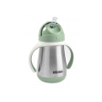 Hrnek termoizolační s brčkem nerez 250ml Sage Green