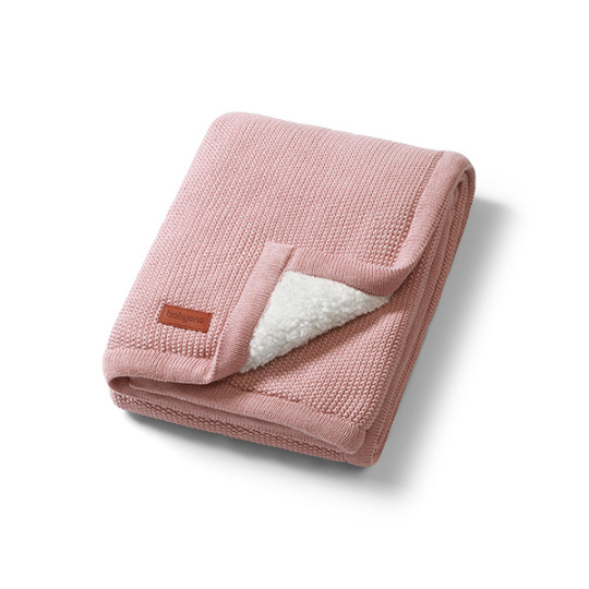 BABYONO Deka bavlněná s fleecovou podšívkou 75 x 100 cm růžová