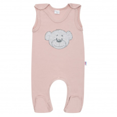 Kojenecké bavlněné dupačky New Baby BrumBrum old pink Kojenecké bavlněné dupačky New Baby BrumBrum old pink