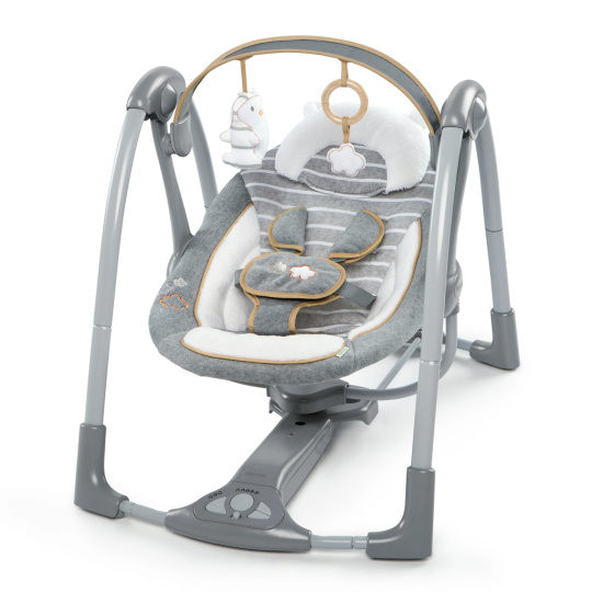 INGENUITY Houpačka konvertibilní cestovní s melodií Bella Teddy™ 0m+ do 9kg