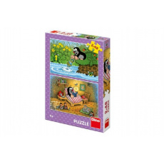 Puzzle Krtek a Perla 26x18cm 2x48 dílků v krabici 27x19x4cm Puzzle Krtek a Perla 26x18cm 2x48 dílků v krabici 27x19x4cm