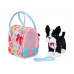 Pejsek černý v kabelce Flower Print Glam Bag