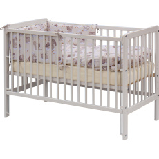 Scarlett Dětská postýlka s kompletní výbavou Scarlett 120 x 60 cm - Dino - béžová Scarlett Dětská postýlka s kompletní výbavou Scarlett 120 x 60 cm - Dino - béžová