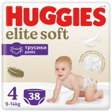HUGGIES® Elite Soft Pants Kalhotky plenkové jednorázové 4 (9-14 kg) 38 ks