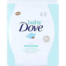 BABY DOVE Sensitive Moisture vlhčené ubrousky 4x50 ks BABY DOVE Sensitive Moisture vlhčené ubrousky 4x50 ks
