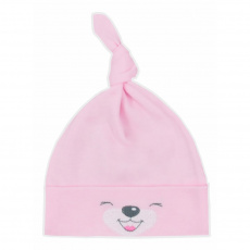 Bavlněná kojenecká čepička Bobas Fashion Lucky růžová Bavlněná kojenecká čepička Bobas Fashion Lucky růžová