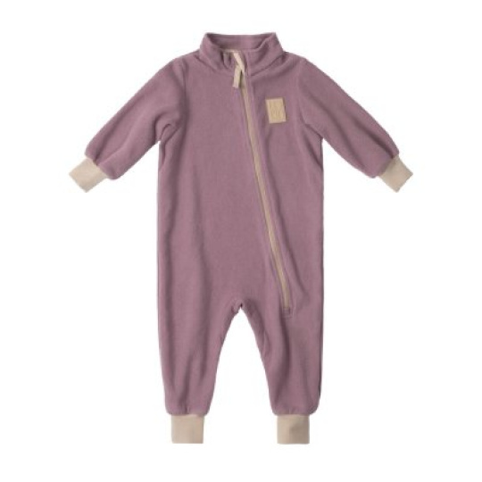 LEOKID Fleecový overal Aster Sand vel. 12 - 18 měsíců (vel. 80)