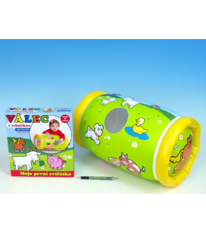 Válec s rolničkou nafukovací Moje první zvířátka 42x23cm v krabici 6m+ MPZ Válec s rolničkou nafukovací Moje první zvířátka 42x23cm v krabici 6m+ MPZ