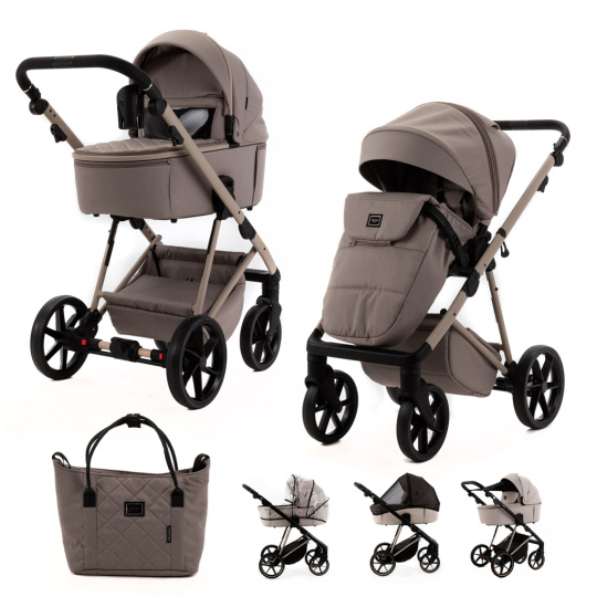 ADAMEX Kočárek kombinovaný Delta Natura Cappuccino ADAMEX Kočárek kombinovaný Delta Natura Cappuccino