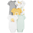 CARTER'S Body krátký rukáv Yellow & Grey neutrál 5ks NB/vel. 56